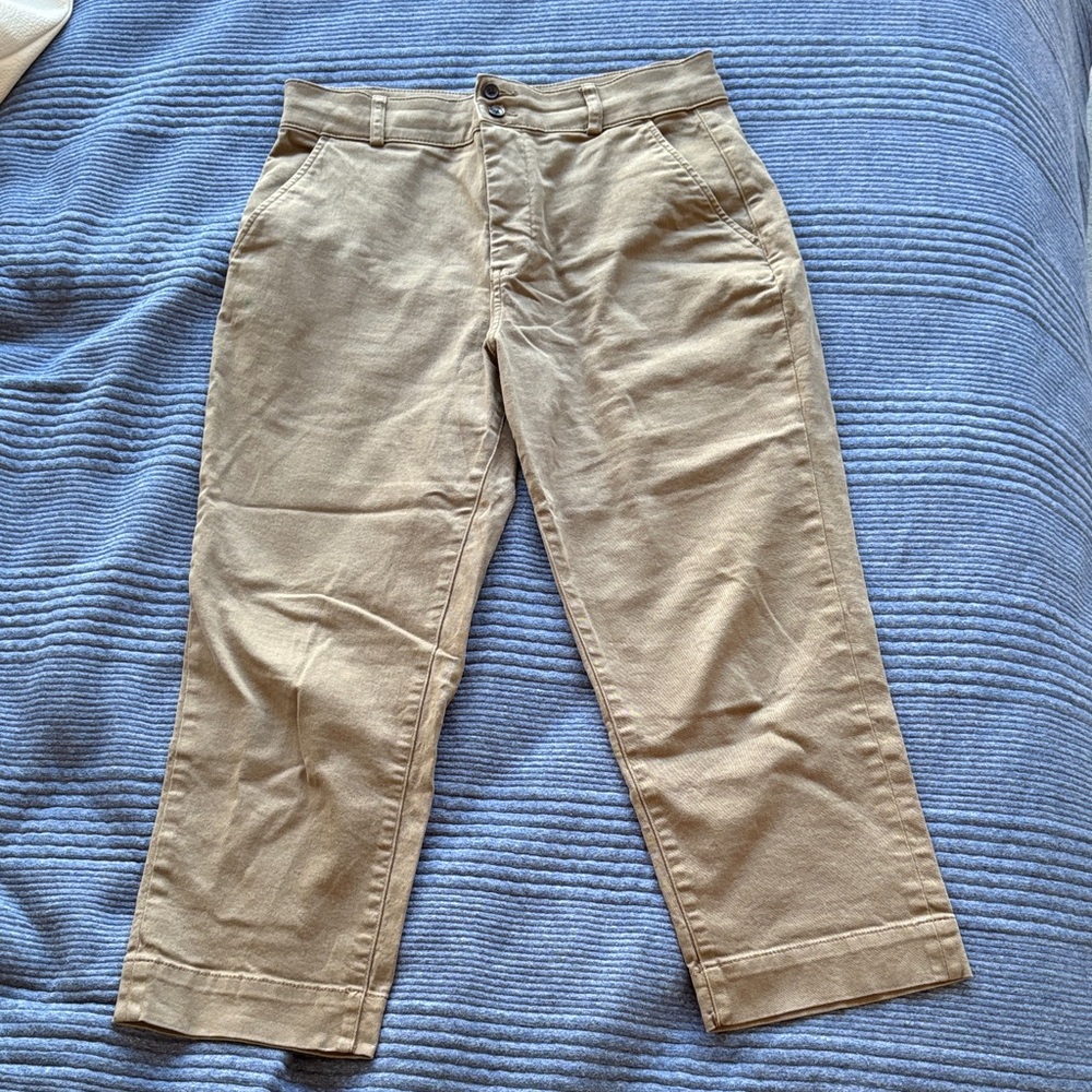 Everlane Organic Straight Leg Pants | Beech Brown | 14